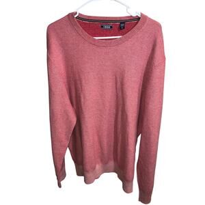 Izod Red And White Cotton Crewneck Sweater Size XXL